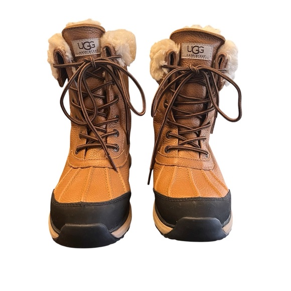 Ugg Adirondack III Boots Women’s Size 7.5 Brown Tan Faux Fur Winter Snow Lace Up - Picture 4 of 13